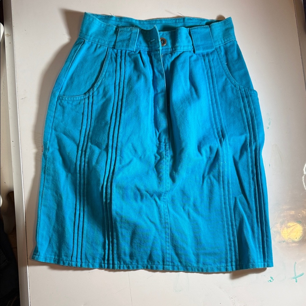 Together Turquoise Pencil Skirt